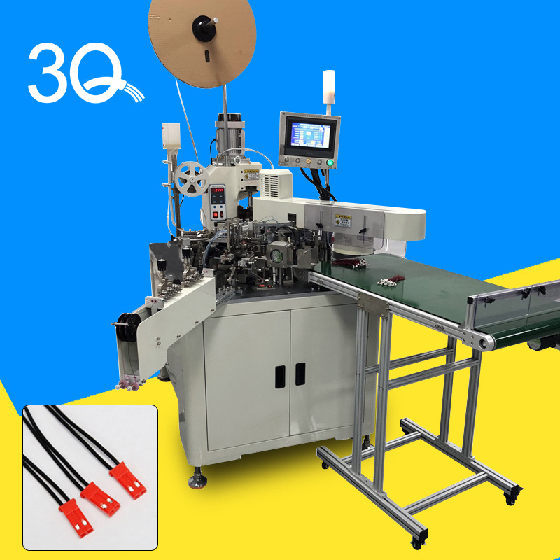 Fully Automatic Single Head Through Rubber Shell And Dip Tin Terminal Machine